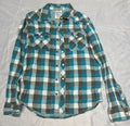 Mens The Original Legendary Goods 44mm Small Button Down Shirt Blue Grey Flannel