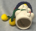 Vintage Giftco Christmas Porcelain Bell Ornament Snow Bells Snowman with Candy