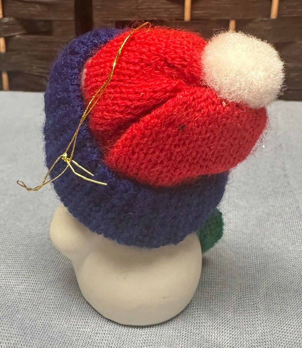Vintage Giftco Christmas Porcelain Bell Ornament Snow Bells Snowman with Candy