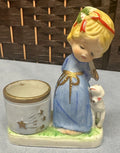 Vintage Jasco Taiwan Hand Painted Christmas Luvkins Angel with Lamb Figurine