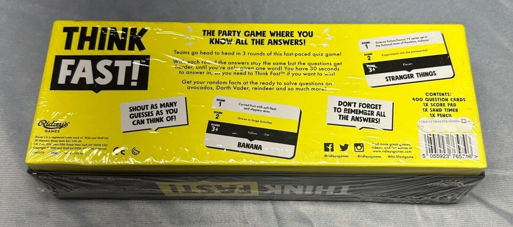 Think Fast! The Party Game Where You Know All the Answers!
