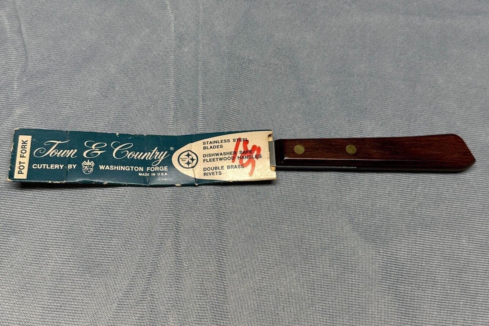 Vintage Town & Country Washington Forge USA Stainless Steel Pot Fork Roast Fork