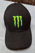 Black Vintage Adjustable OSFM Monster Energy Drink Hat Cap /w Logo Wool Acrylic