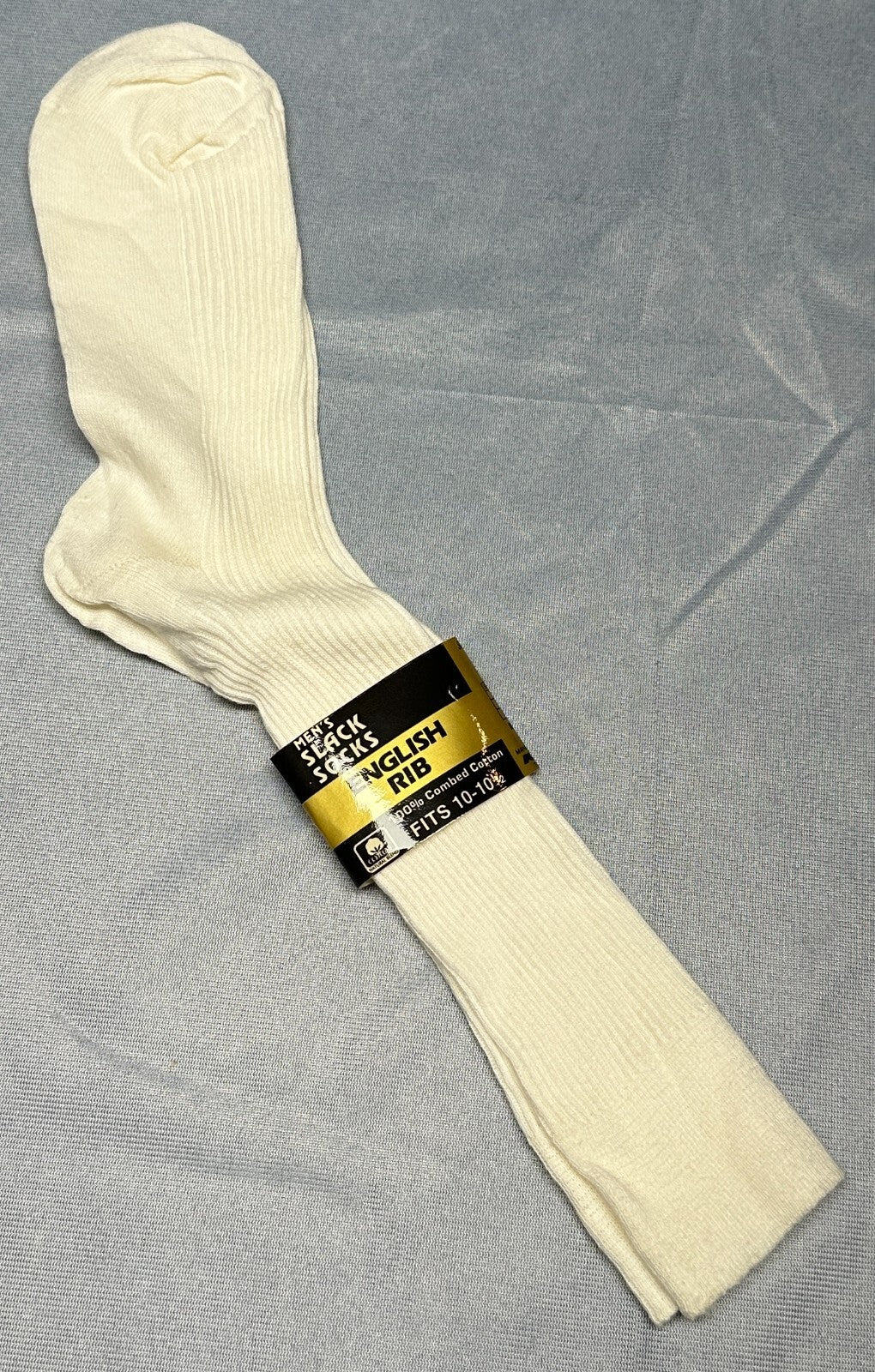Vintage Kmart English Rib Combed Cotton Socks Mens 10-10.5 NOS NWT Made in USA