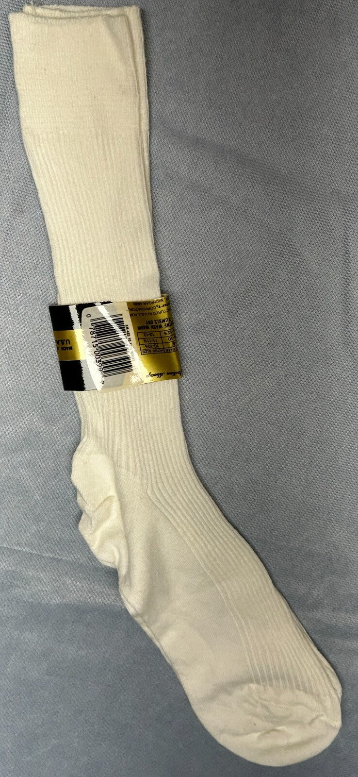 Vintage Kmart English Rib Combed Cotton Socks Mens 10-10.5 NOS NWT Made in USA