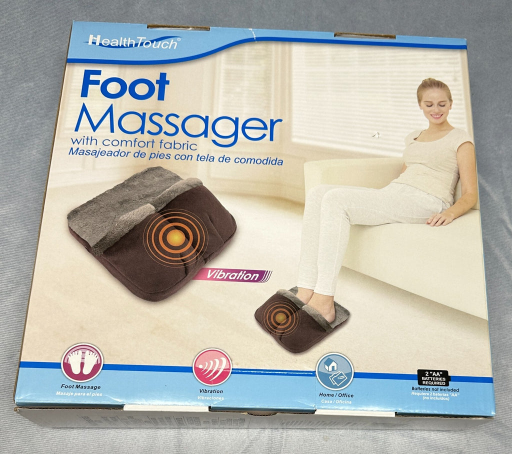 Luxury Vibrating Home & Office Foot Massager in Brown by Health Touch NIB Pamper
