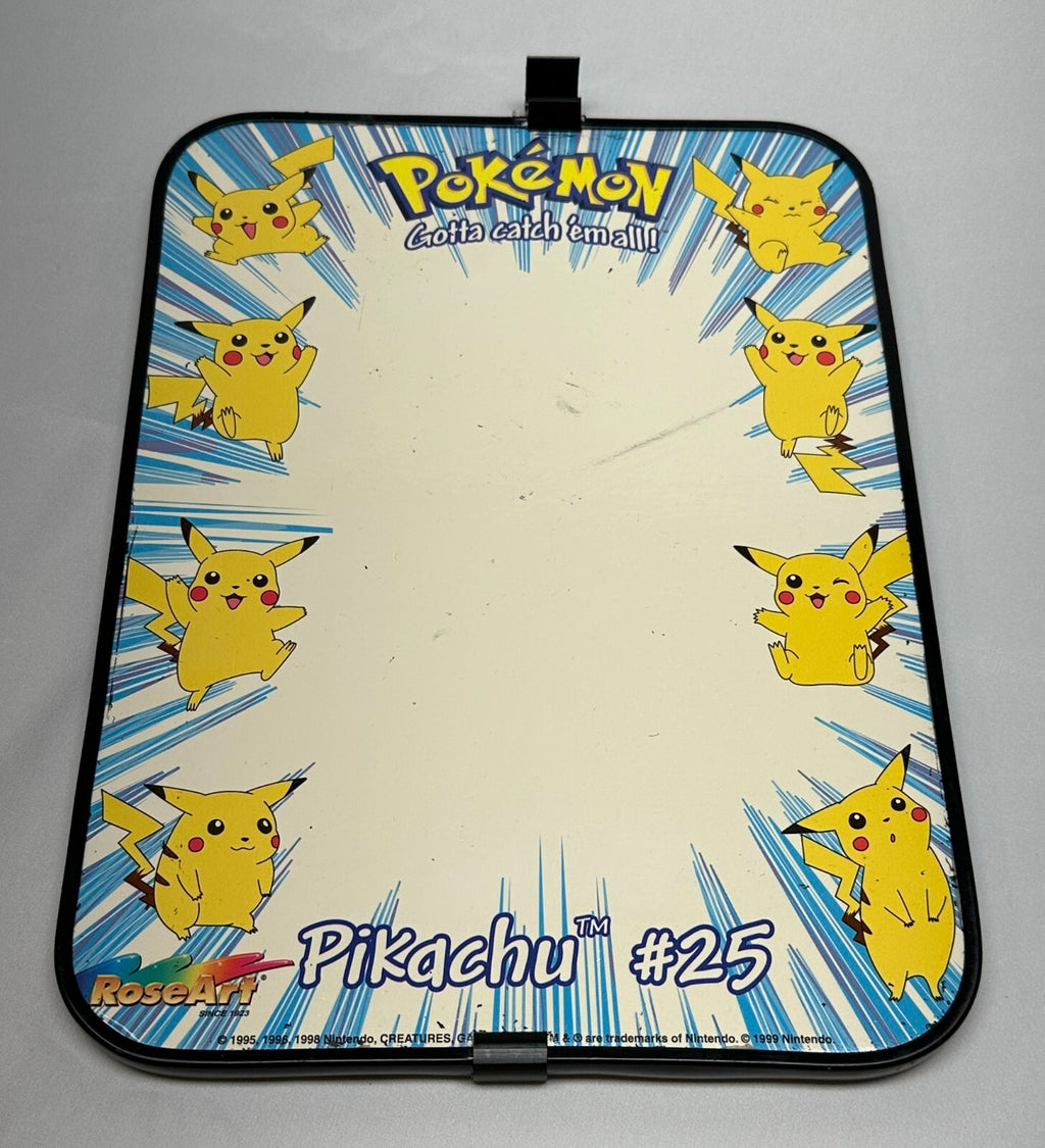 Pokemon Dry Erase Board, 1999 RoseArt Pikachu - Used /w Marks