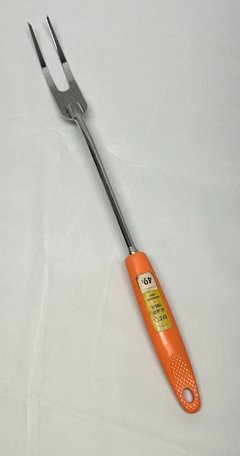 Vintage EKCO Meat Fork with Orange Handle NWT NOS
