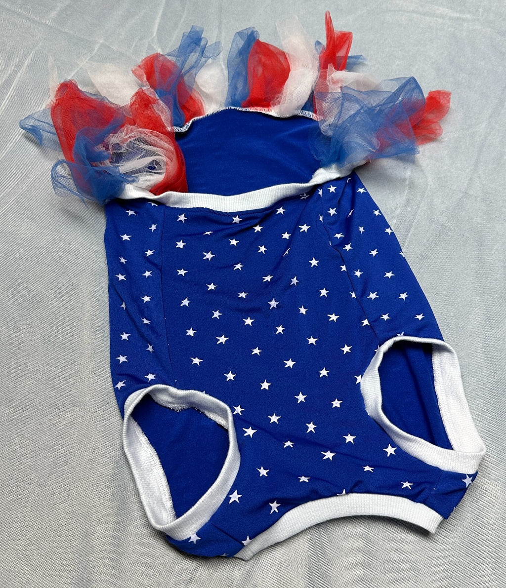 Dog Puppy American Flag Tutu Shirt Outfit 4th Fourth of July Dog Apparel Size M