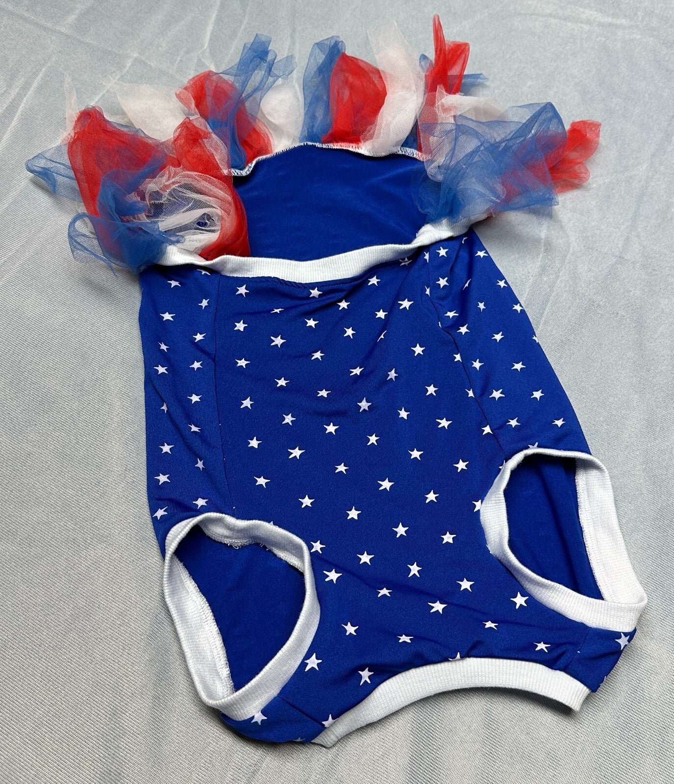 Dog Puppy American Flag Tutu Shirt Outfit 4th Fourth of July Dog Apparel Size M