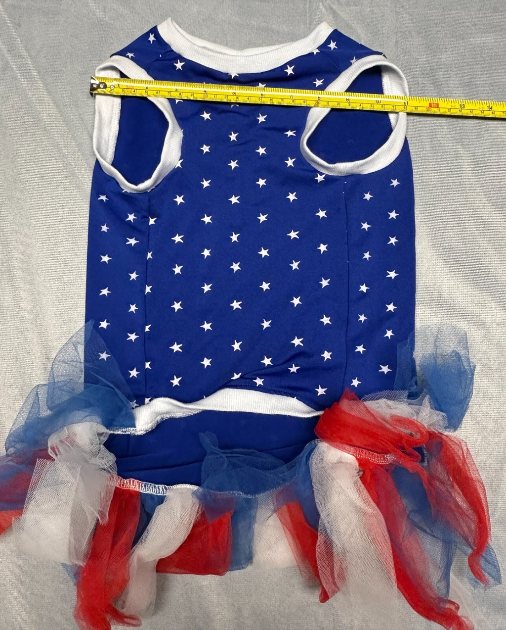 Dog Puppy American Flag Tutu Shirt Outfit 4th Fourth of July Dog Apparel Size M
