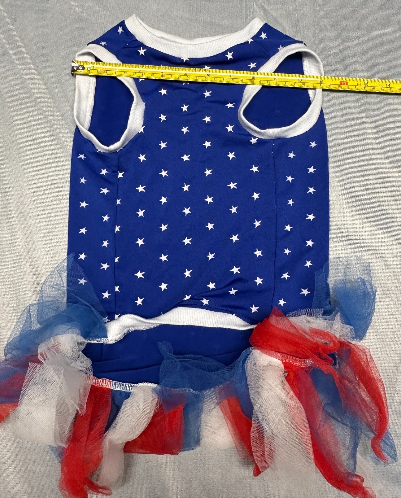 Dog Puppy American Flag Tutu Shirt Outfit 4th Fourth of July Dog Apparel Size M