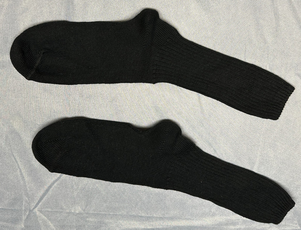 Vintage Socks Size 10-10.5 New 1 Pair Black All Purpose Athletic Sock Combed Ctn