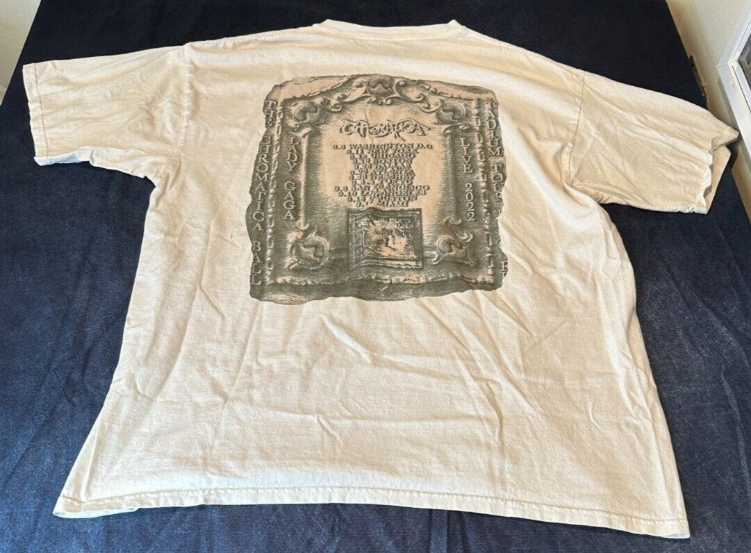 Lady Gaga Chromatica Ball Tour T-Shirt Hershey PA XL Runs Big Pop Star