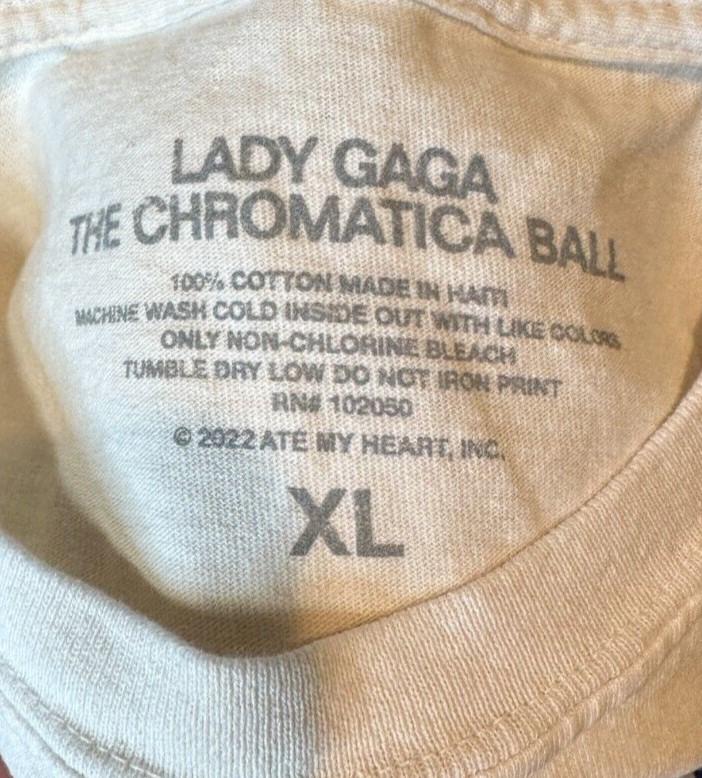 Lady Gaga Chromatica Ball Tour T-Shirt Hershey PA XL Runs Big Pop Star