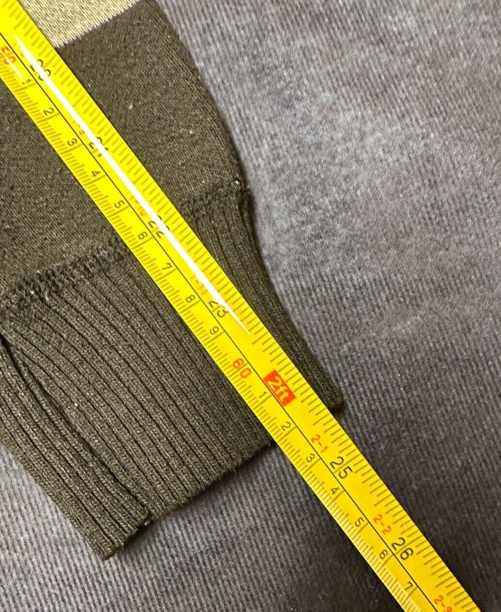 Marc Enzo Italia Mens 1/4 Zip Pullover Sweater Medium Striped Blue Black Grey
