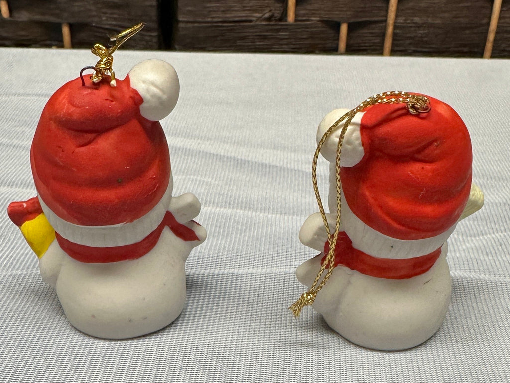 Set of 2 Vtg House Of Lloyd Christmas Around The World Snowman Ornaments Taiwan