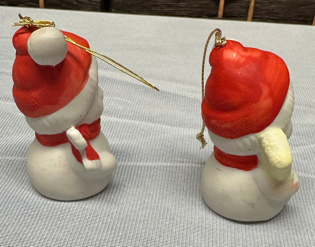 Set of 2 Vtg House Of Lloyd Christmas Around The World Snowman Ornaments Taiwan