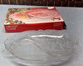 Mikasa Crystal Holiday Bells Divided Relish Dish Vintage RC197/345 Made in Japan