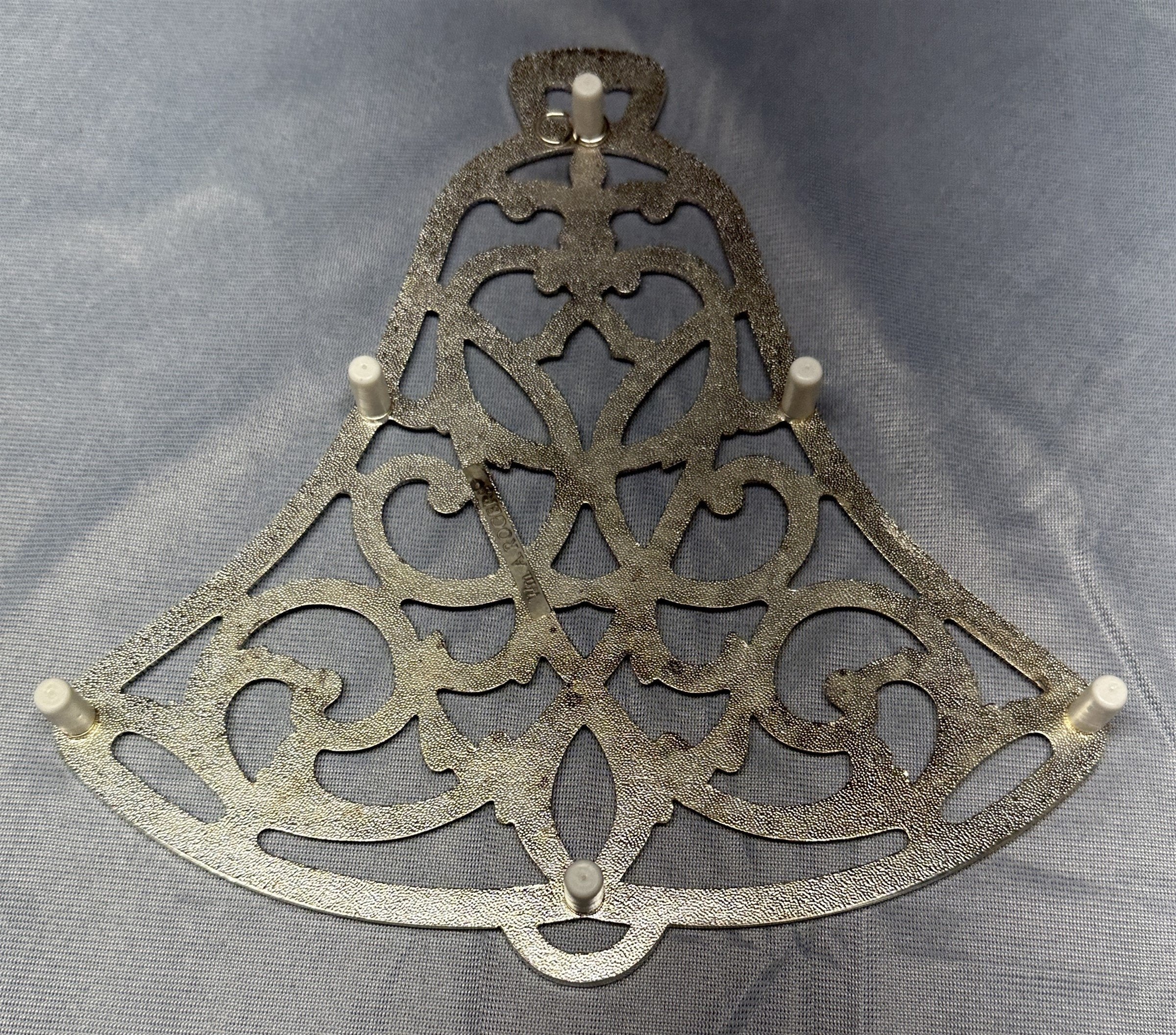 Vintage Wm. A. Rogers Silver Plated Holiday Bell Trivet Oneida Silversmiths
