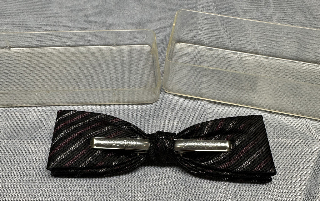 Vintage Men's Bowtie Silk Patterned Adjustable Necktie Formal Clothing Accessory