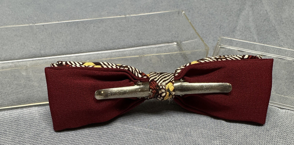 Vintage Men's Bowtie Silk Patterned Adjustable Necktie Formal Clothing Accessory
