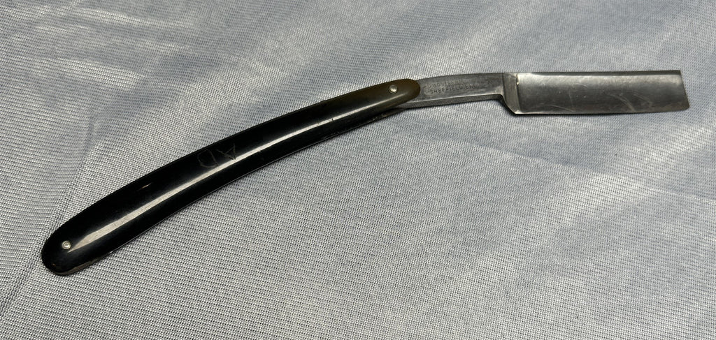 Vintage Geo Wostenholm & Son "The Only Genuine Pipe Razor" Folding Shaving Razor