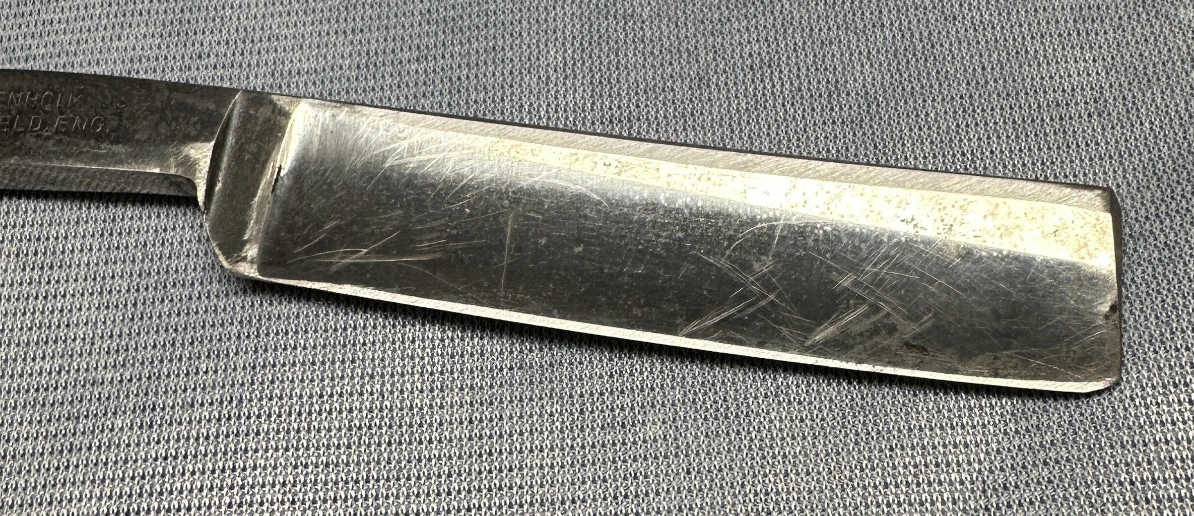 Vintage Geo Wostenholm & Son "The Only Genuine Pipe Razor" Folding Shaving Razor