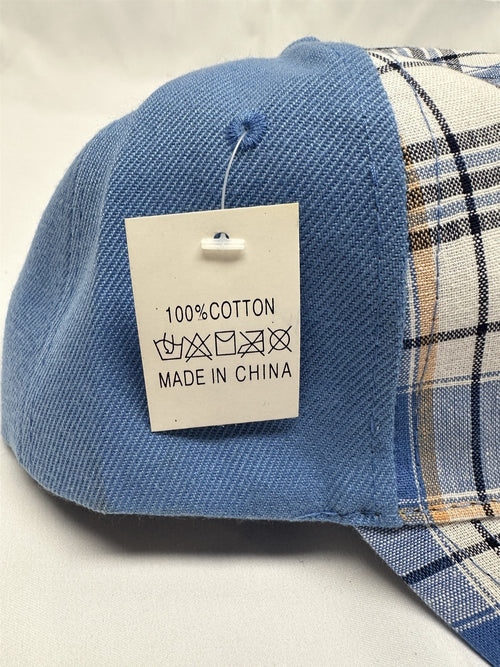 Blue Plaid UFC Ultimate Fighting Championship Adjustable Hat Cap