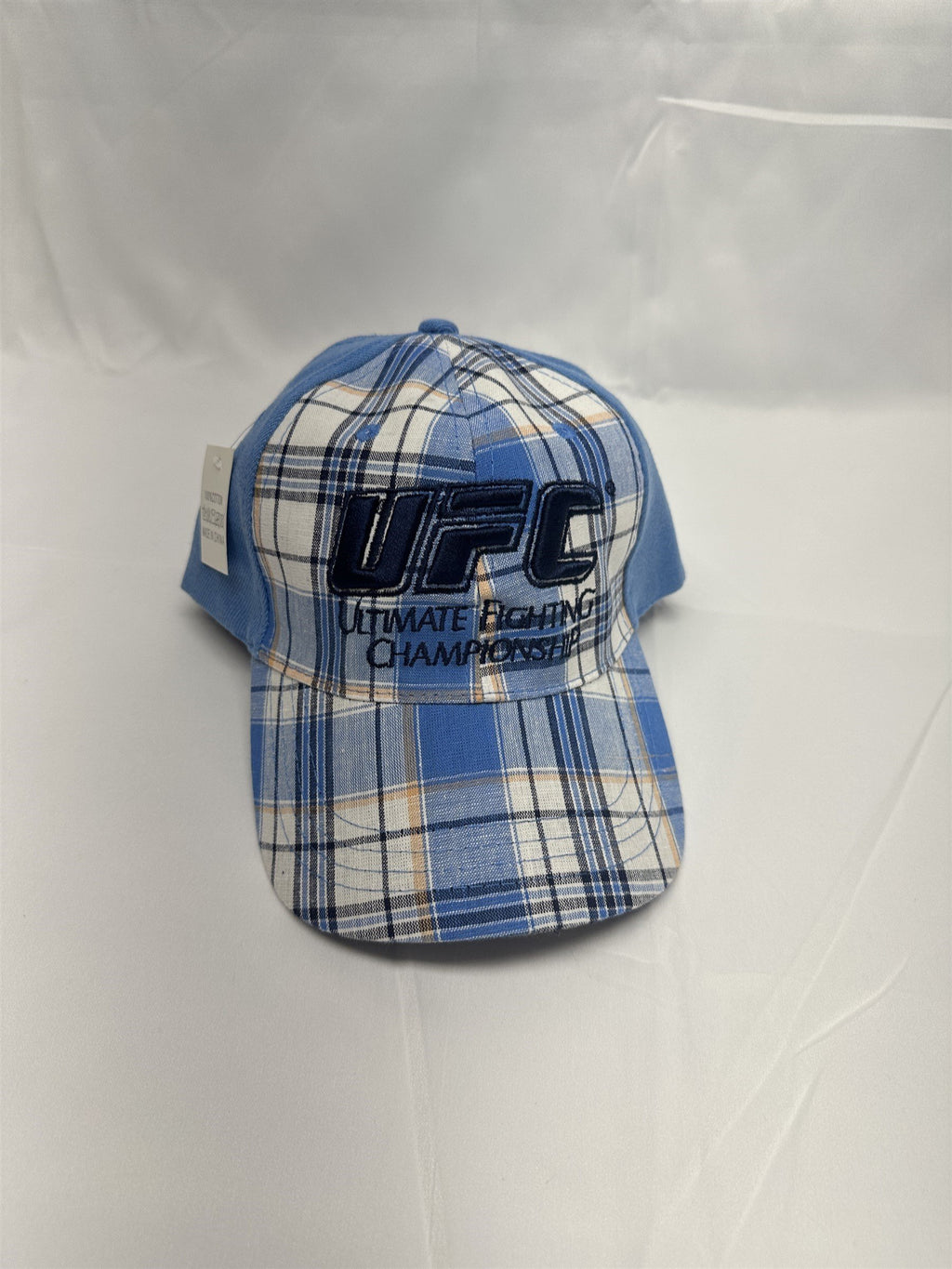 Blue Plaid UFC Ultimate Fighting Championship Adjustable Hat Cap