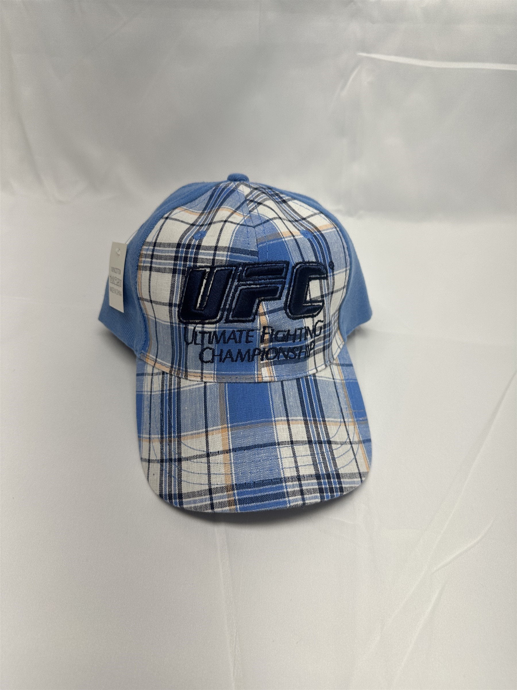 Blue Plaid UFC Ultimate Fighting Championship Adjustable Hat Cap