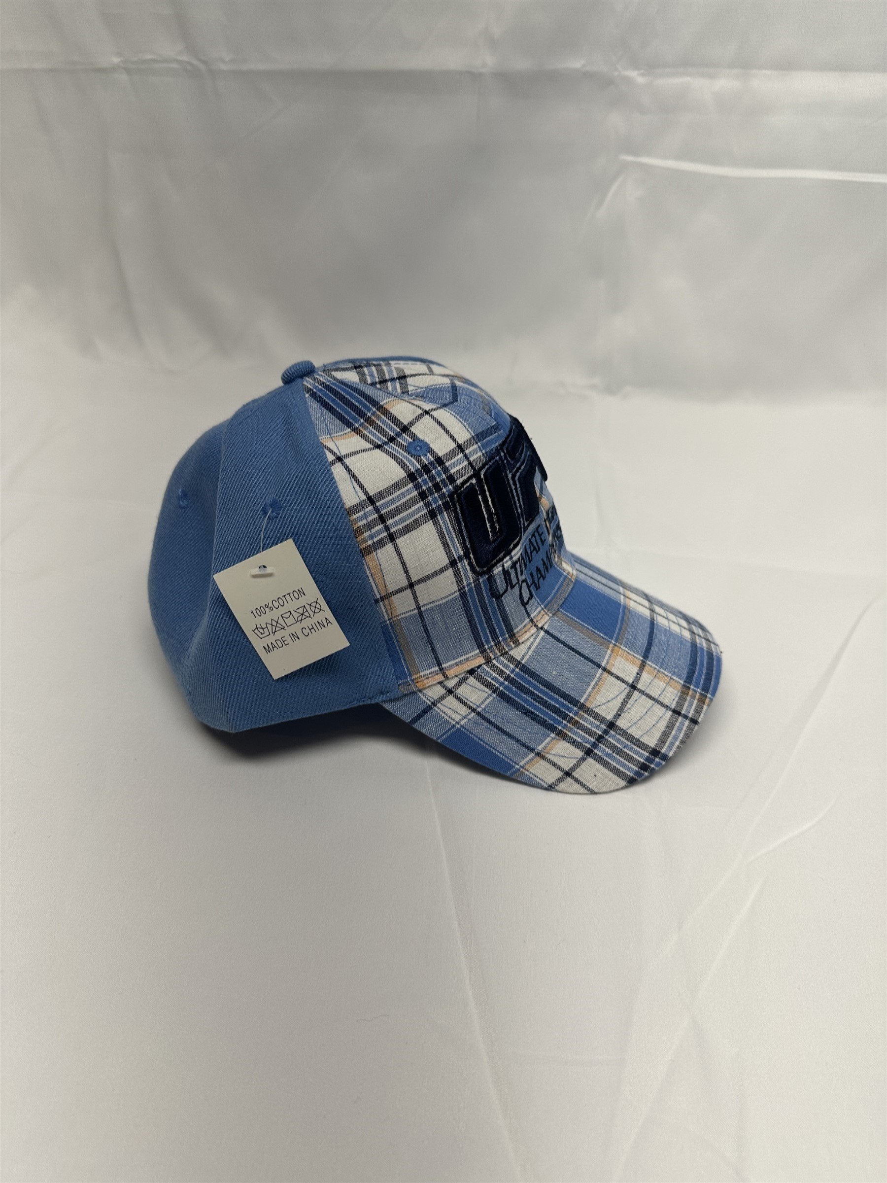 Blue Plaid UFC Ultimate Fighting Championship Adjustable Hat Cap