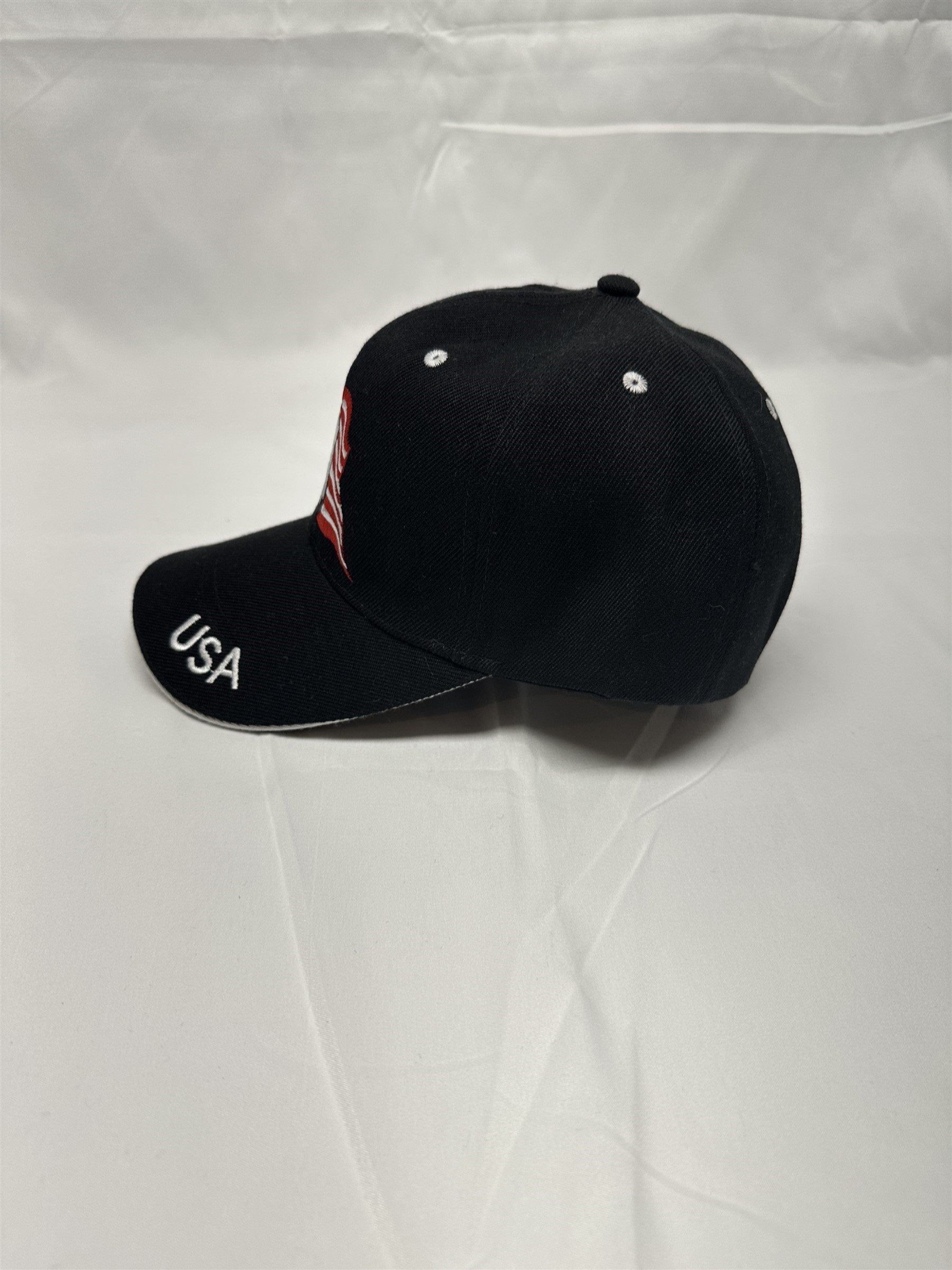 Black American Flag Eagle USA Mens Adjustable Hat Cap