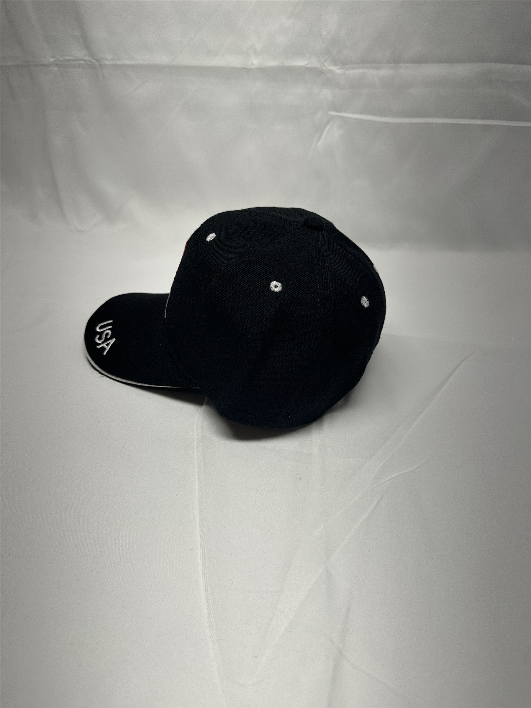 Black American Flag Eagle USA Mens Adjustable Hat Cap NWT