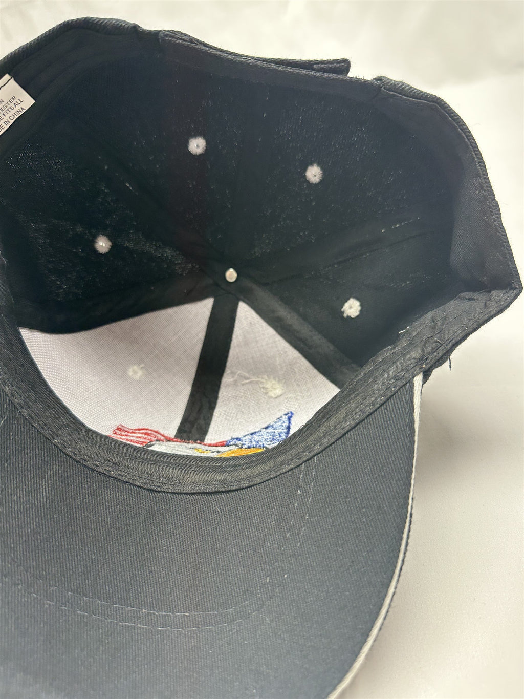 Black American Flag Eagle USA Mens Adjustable Hat Cap NWT