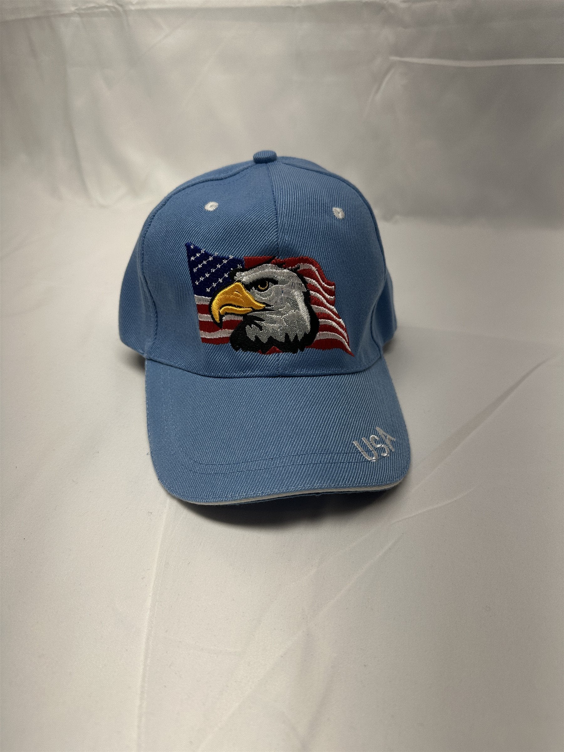 Blue American Flag Eagle USA Mens Adjustable Hat Cap NWT