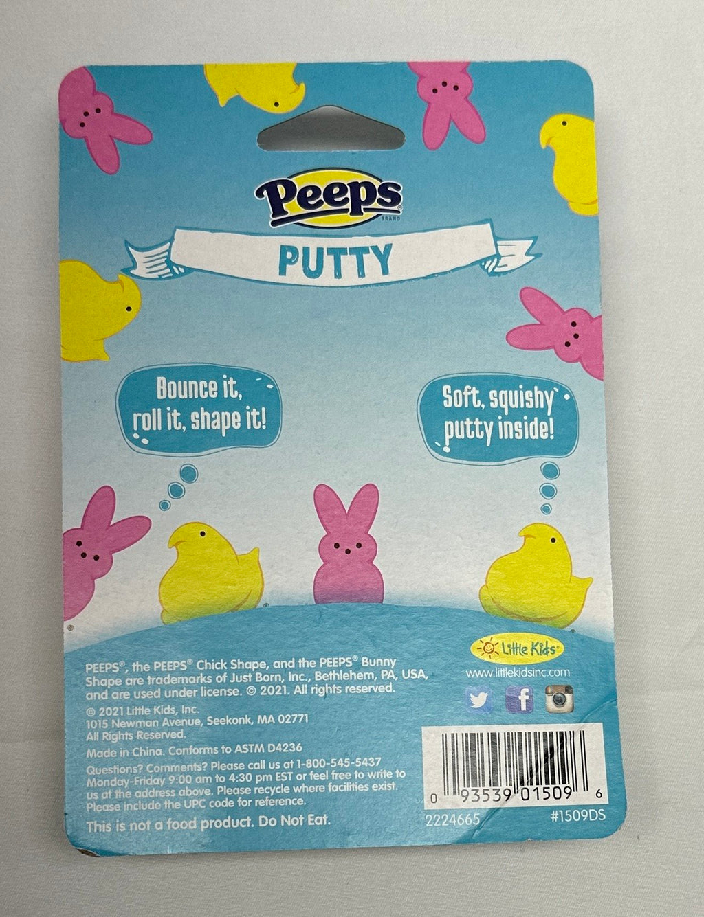 Peeps Putty Yellow Bunny Easter Basket Gift Toy Ages 3+