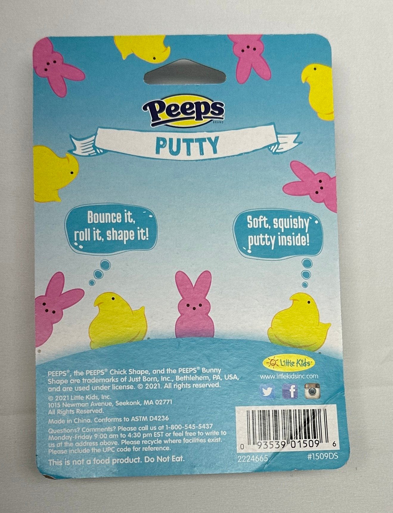 Peeps Putty Yellow Bunny Easter Basket Gift Toy Ages 3+