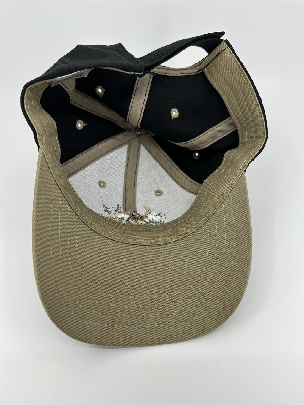 Deer Buck Head & Forest Black Embroidered Adjustable 100% Cotton Hat