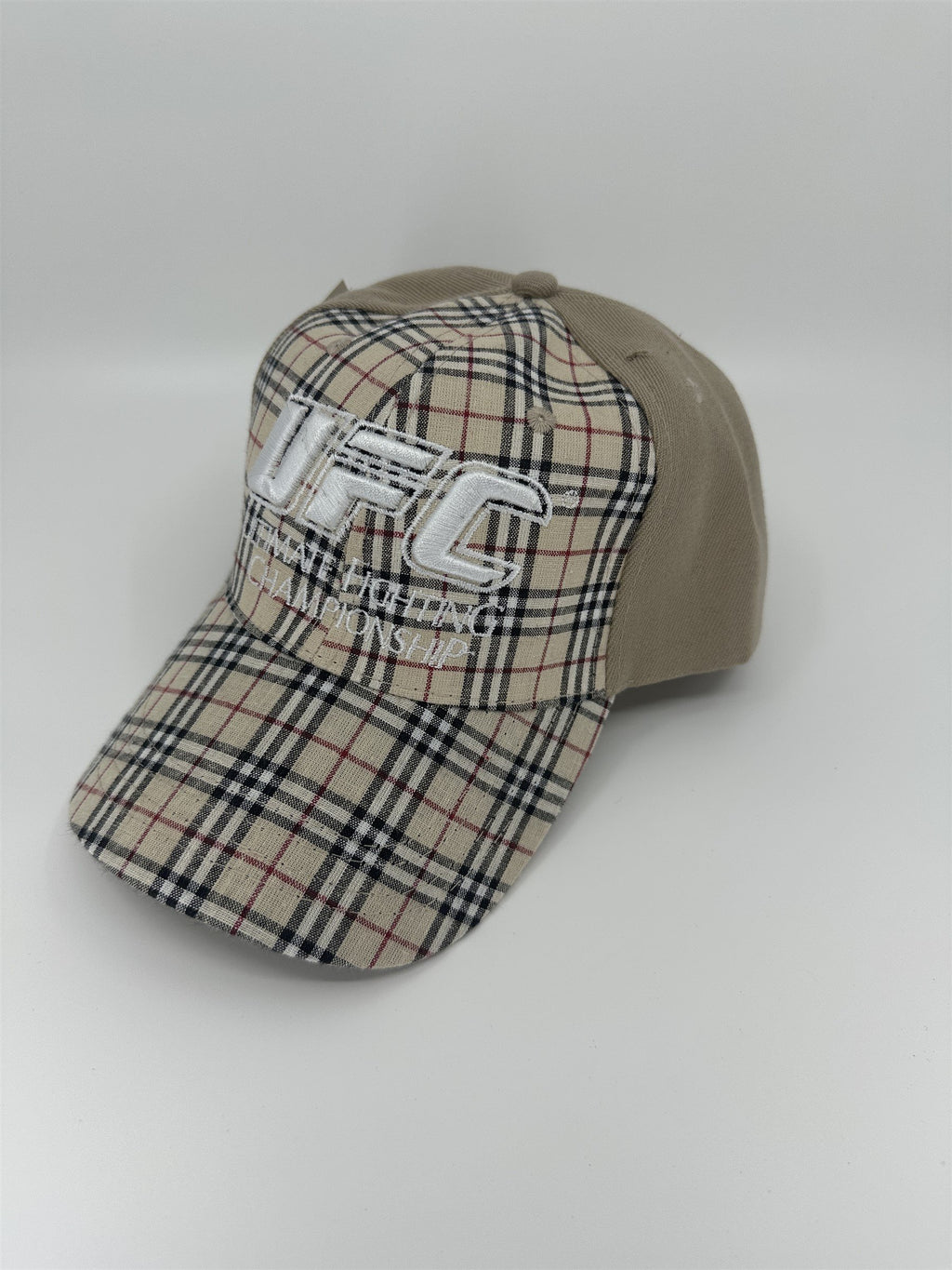 UFC Hat Adjustable Tan DISTRESSED Fight Worn Style MMA Cap READ