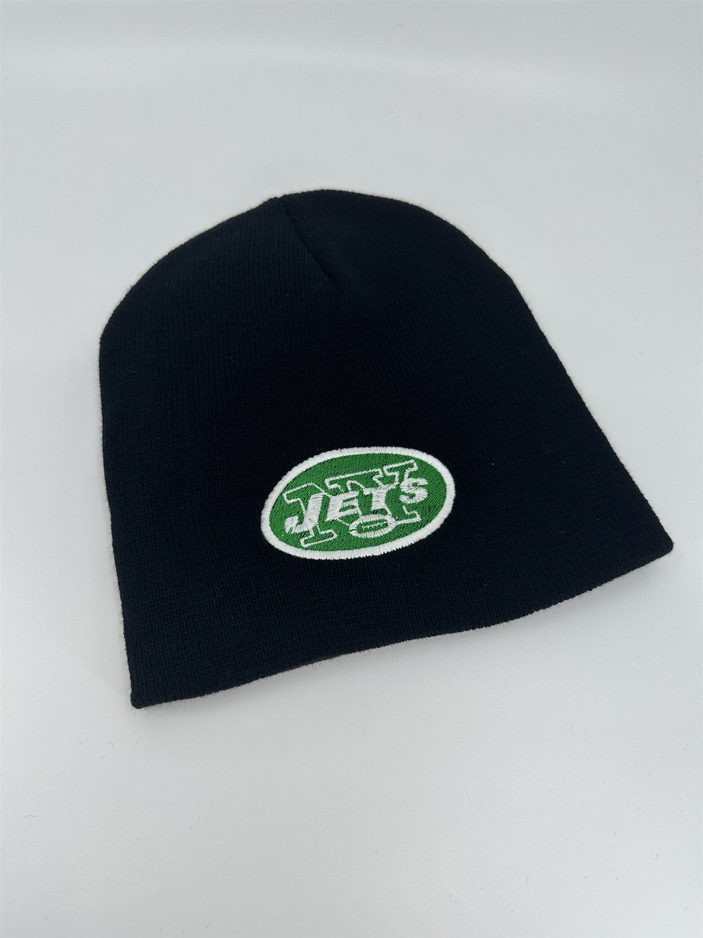 Black NY Jets Pull On Beanie One Size Hat Cap NWOT