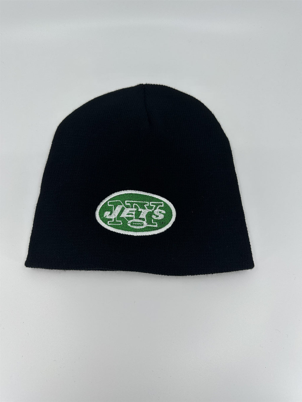 Black NY Jets Pull On Beanie One Size Hat Cap NWOT