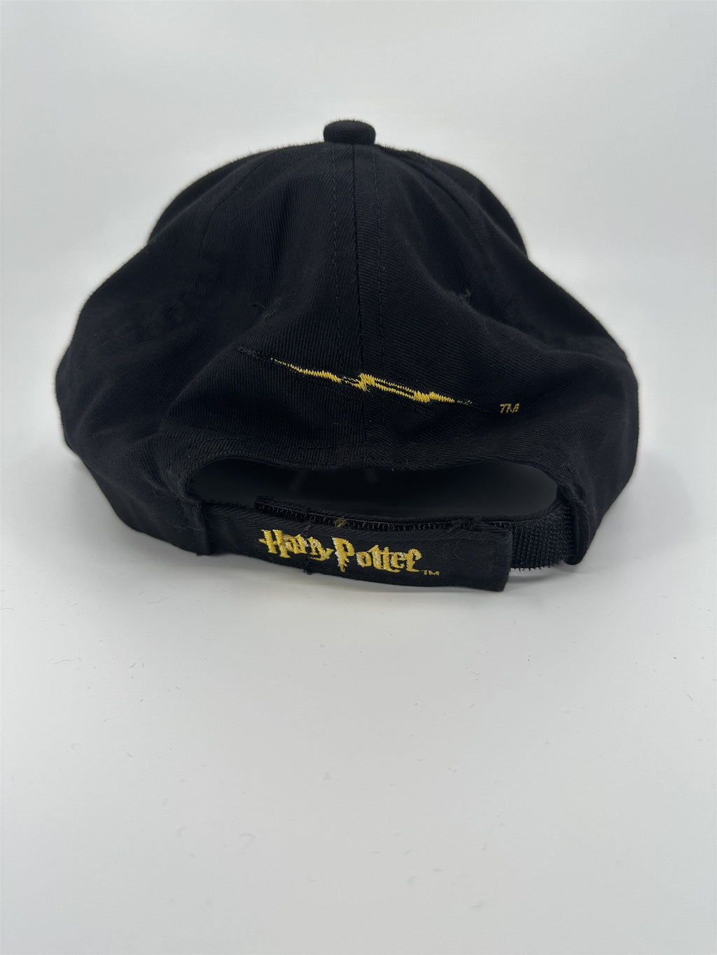 Black Harry Potter Adjustable Hat HP Golden Snitch Logo Lightning Bolt Accent