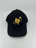Black Harry Potter Adjustable Hat HP Golden Snitch Logo Lightning Bolt Accent
