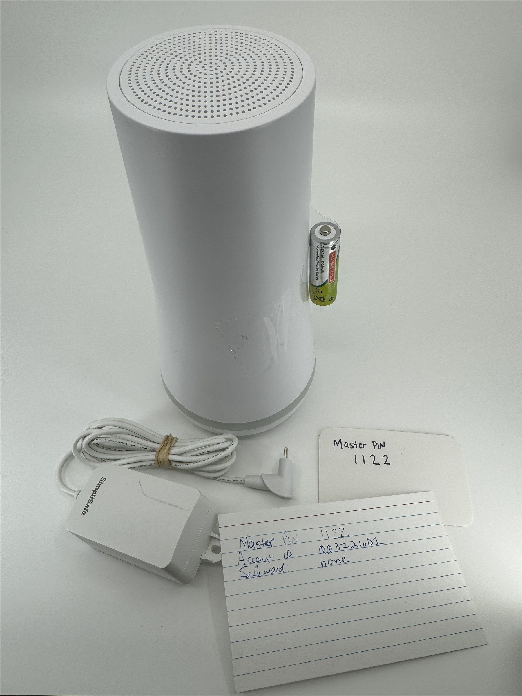 SimpliSafe Alarm Base Station SSBS3 /w Power Supply