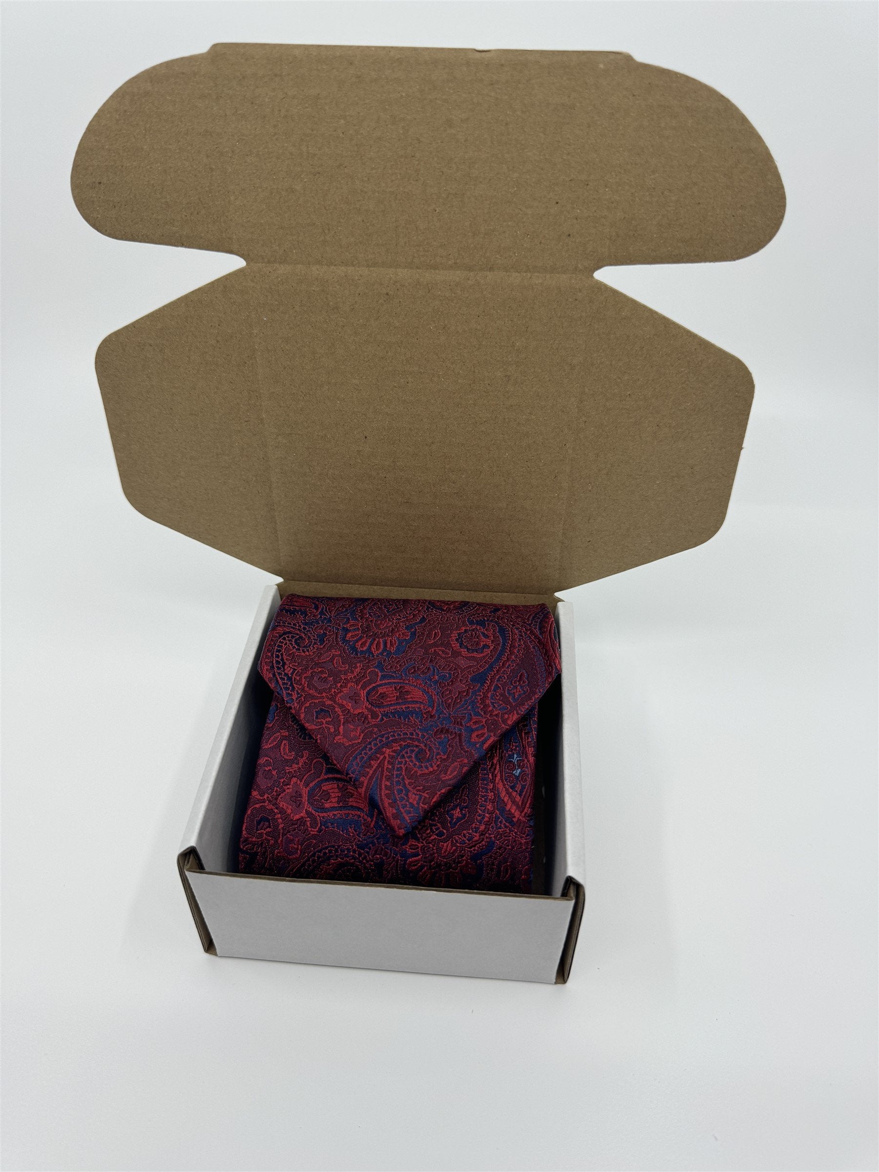 Tommy Hilfiger Red and Blue Paisley Pattern Professional Mens Neck Tie