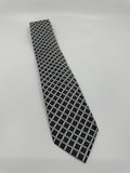 Alexander Julian Colours Mens Tie Gray and White Check Square Pattern NWOT