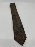 Van Heusen Mens Tie Brown Paisley Pattern 100% Polyester NWOT