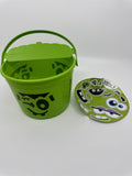 2023 McDonald's Monster Pail Green Happy Meal Toy With Stickers