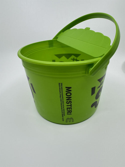 2023 McDonald's Monster Pail Green Happy Meal Toy With Stickers